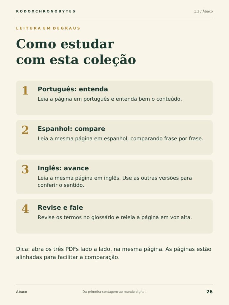 Página do guia de estudo em degraus do ebook