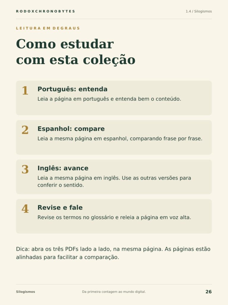Página do guia de estudo em degraus do ebook