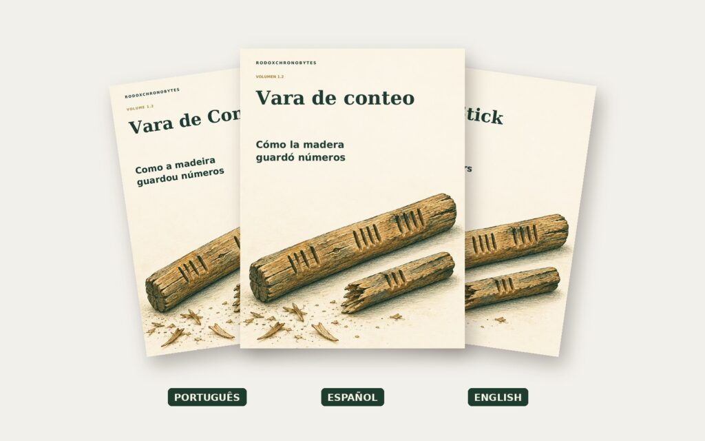 As capas de Vara de Contagem em português, espanhol e inglês