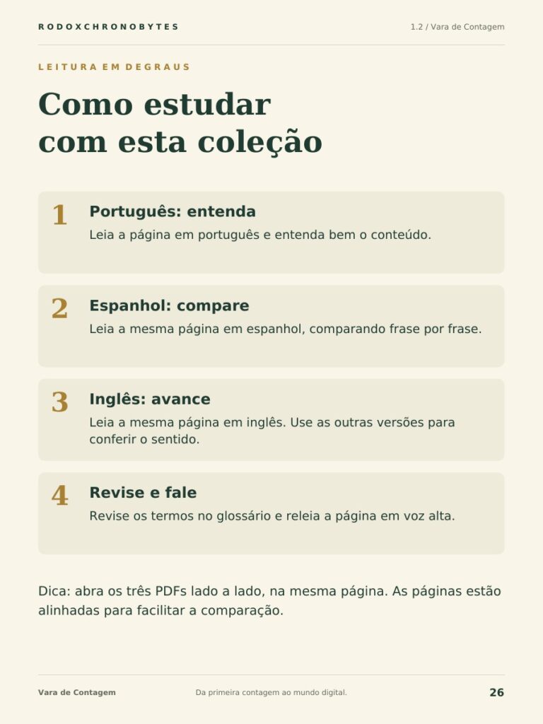 Página do guia de estudo em degraus do ebook